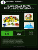 Hulk Cupcake Topper Rings — Agents of S.M.A.S.H.