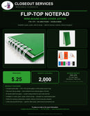 Flip-Top Notepad 6" x 3" — Wire-Bound Jotter