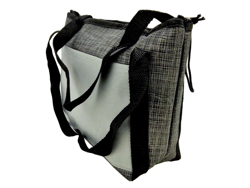 2-Tone Gray Thermal Cooler Tote, Lunches, Beverages, Groceries.