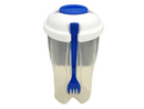 Salad-To-Go Lunch Kit, Lidded Shaker Cup, Fork, Dressing Container.