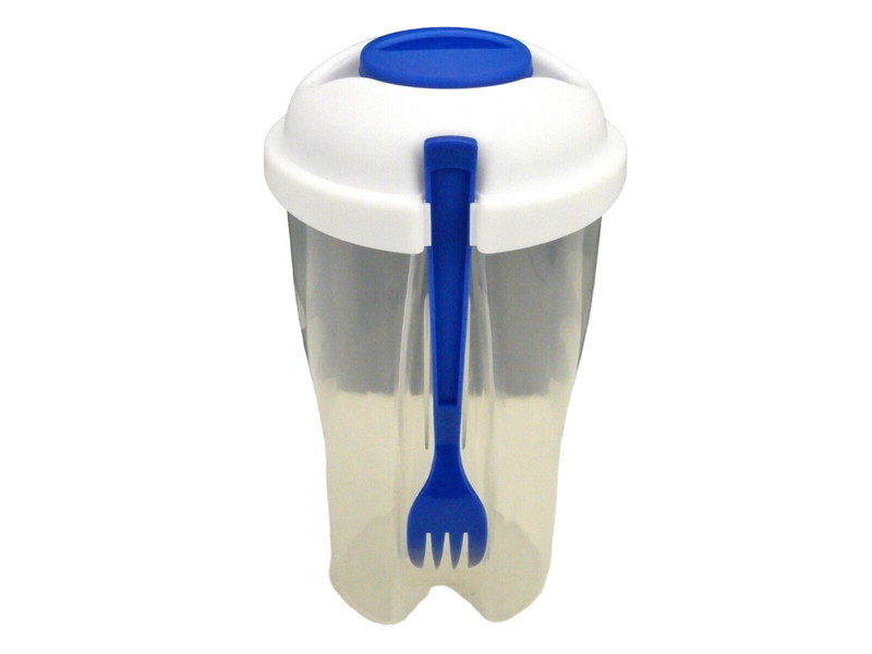 Closeout Services Corp. Salad-To-Go Lunch Kit, Lidded Shaker Cup, Fork, Dressing Container.
