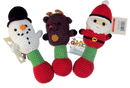Hand Crocheted Baby Rattle ~ Choice Of Santa, Snowman, Or Reindeer ~ KidStyle