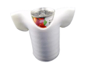 Foam Can Coolers: White T-Shirt Design for Party Fun and Beverage Insulation