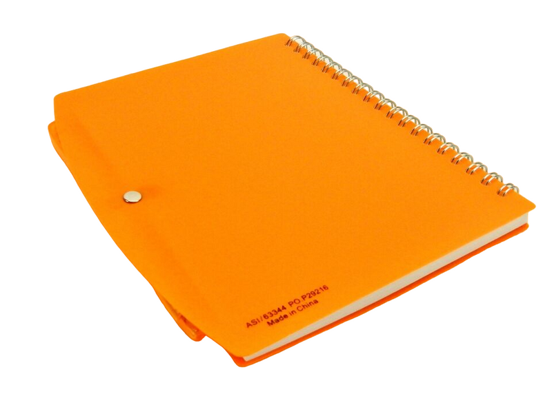 Vibrant Translucent Orange Spiral Notebook with Pen - 120 Unlined Pages - Organize Your Thoughts in Style