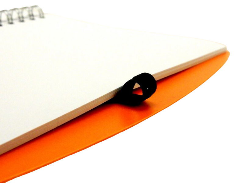 Vibrant Translucent Orange Spiral Notebook with Pen - 120 Unlined Pages - Organize Your Thoughts in Style