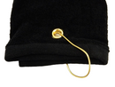 Premium Black Golf Towel with Bag Clip
