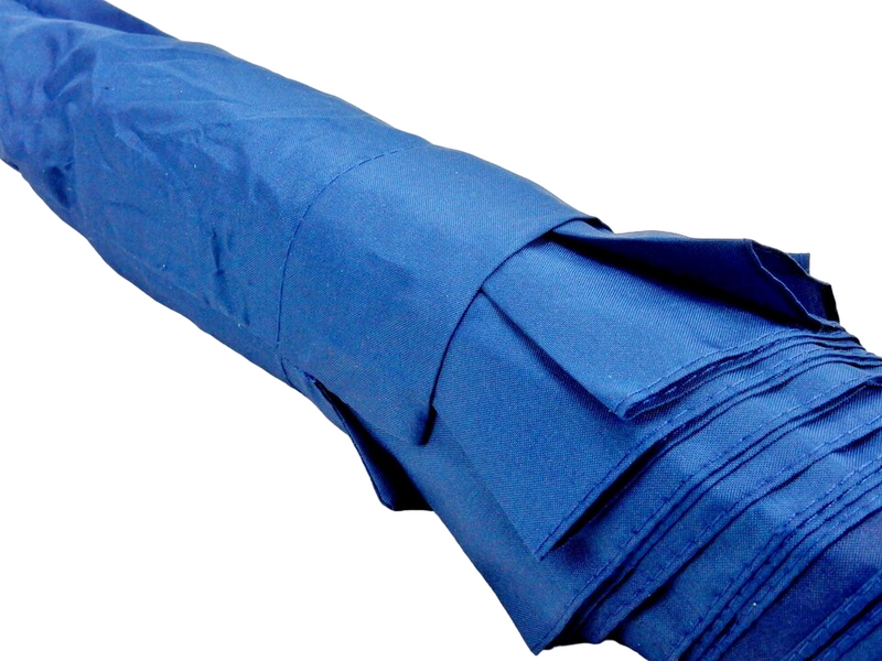 Compact Folding Umbrella, Blue w/Sleeve, 38" Canopy, Auto Open.