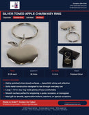 Silver-Toned Apple Charm Key Ring flyer
