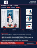 Holiday Door Cover — snowman design, 28 x 76 in.
