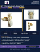 My Friend Angel Figurine — girl with teddy bear, poly resin