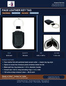 Faux Leather Key Tag with photo windows and metal split ring
