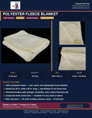 Polyester Fleece Blanket — cream/off-white, 50 x 64 in.