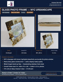 Glass Photo Frame — NYC Urbanscape, Brown Highlights