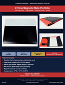 2-Tone Magnetic Mate Portfolio — leatherette,