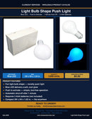 Light Bulb Shape Push Light — blue LED