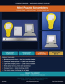 Mini Puzzle Scramblers — computer and light bulb shapes