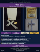Wire Cross — white recycled wire wall cross, 13 x 9.5 in.