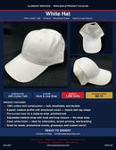 White Hat — 6-panel cotton twill ball cap