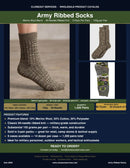 Army Ribbed Socks — merino wool blend, 84-needle ribbed