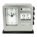 Chass Banker's Desk Analog Alarm Clock & Calendar