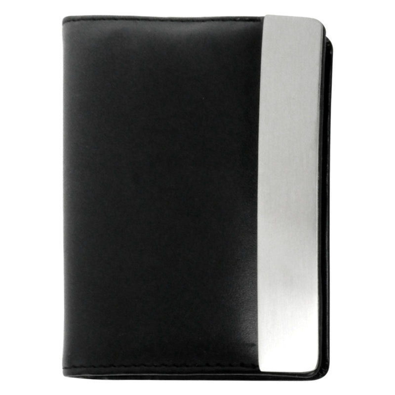 Black Leather Business Card Holder Book