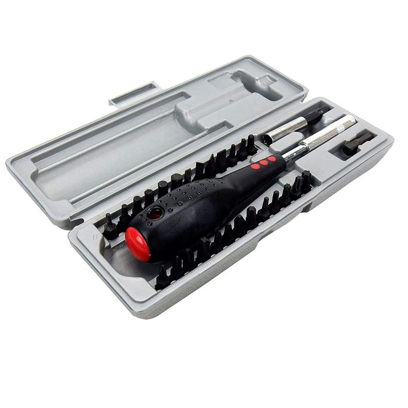 Morris Ergonomic Cushion Grip Screwdriver and Magnetic Bit Set, 29 Piece