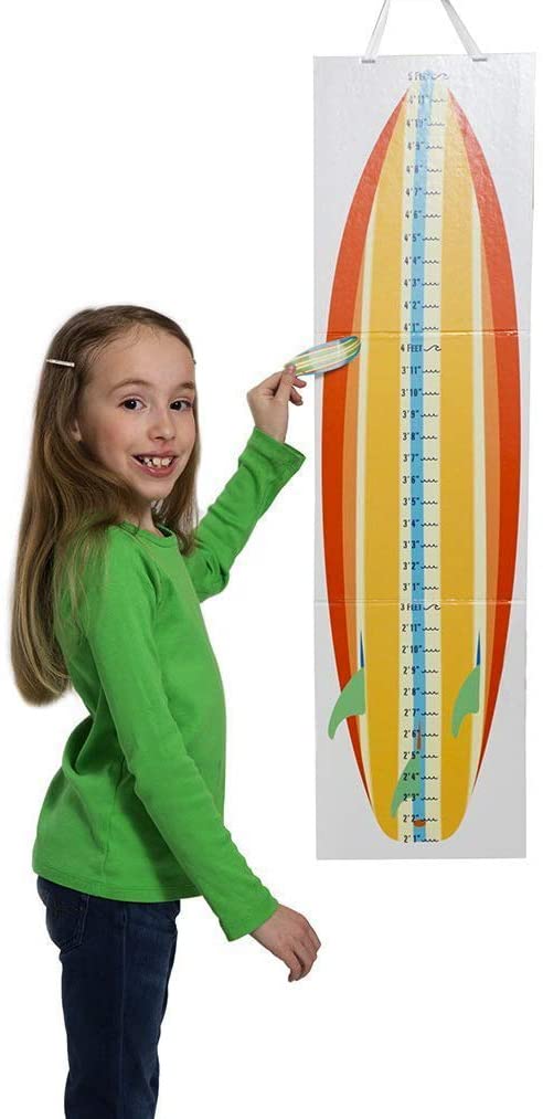 Growth Chart - Surfboard Gro Chart With 12 Moveable Height Stickers