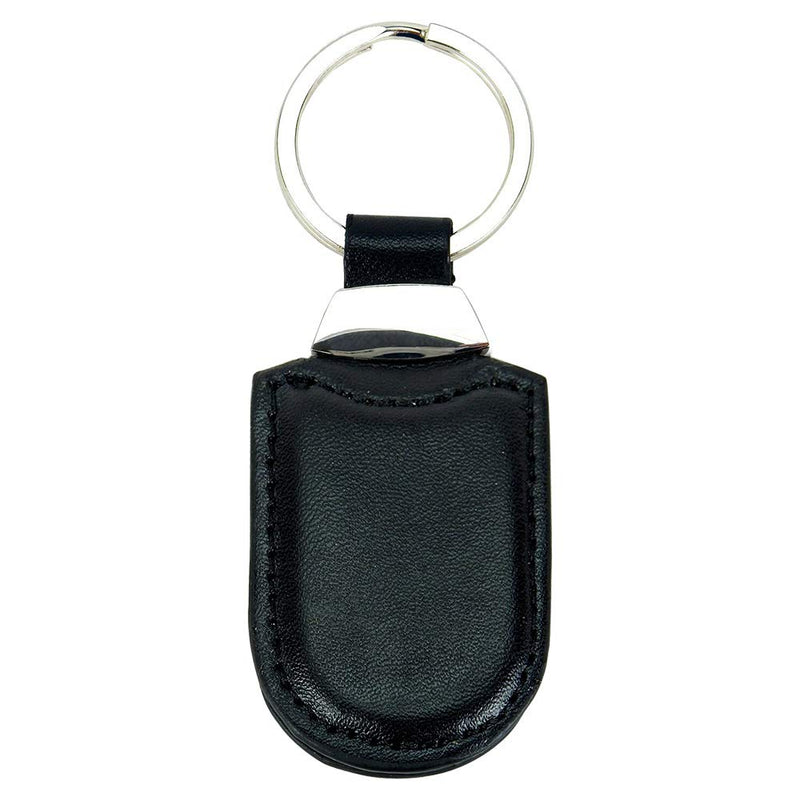 Faux Leather Key Tag with Metal Split Key Ring