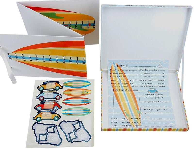 Growth Chart - Surfboard Gro Chart With 12 Moveable Height Stickers