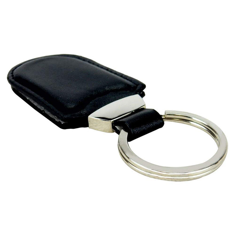 Faux Leather Key Tag with Metal Split Key Ring