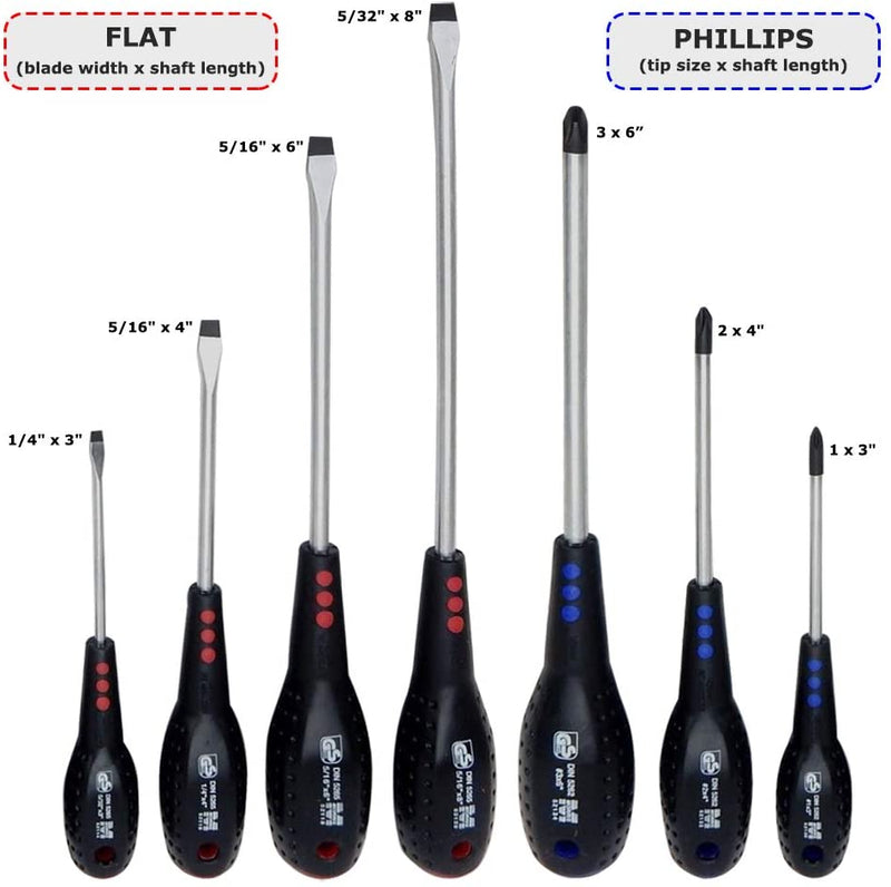 7 PK Professional Screwdriver Set