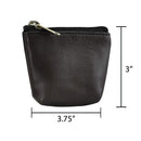 Genuine Leather Coin Purse With Zipper