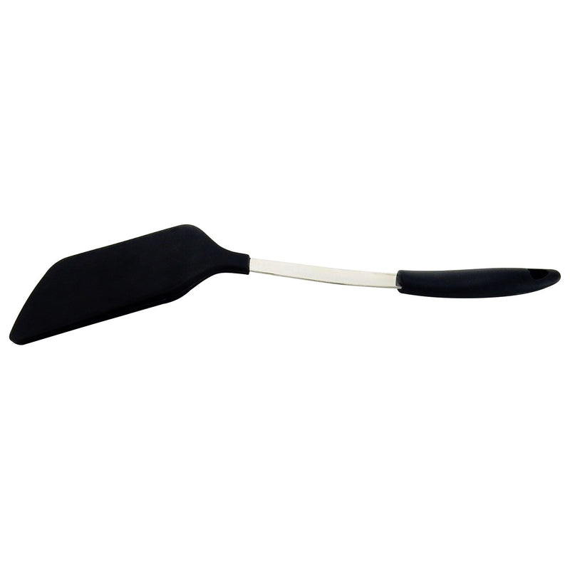 Stainless Steel & Silicone Extra Large Turner in Black