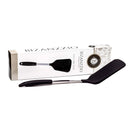 Stainless Steel & Silicone Extra Large Turner in Black
