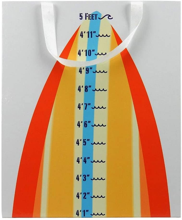 Growth Chart - Surfboard Gro Chart With 12 Moveable Height Stickers