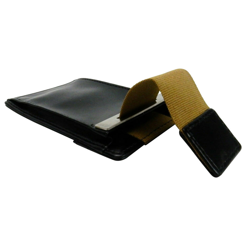 Black Leather Business Card Holder/Dispenser