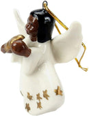 Porcelain African American Angel Christmas Tree Ornaments