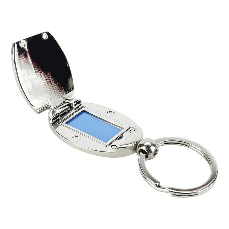 Chrome Metal Photo Keychain