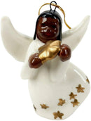 Porcelain African American Angel Christmas Tree Ornaments