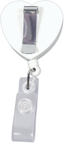 Heart Design Retractable ID Badge Holder with Badge Reel