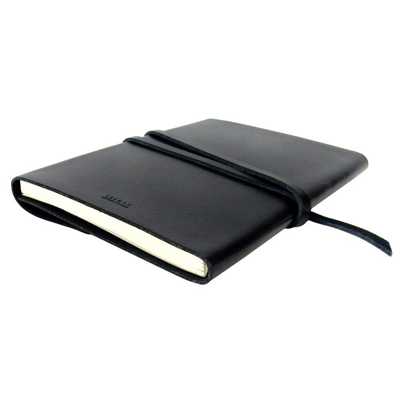 70 Pages Leather Wrapped Bound Memo Pad With 24" Leather Strap Closure