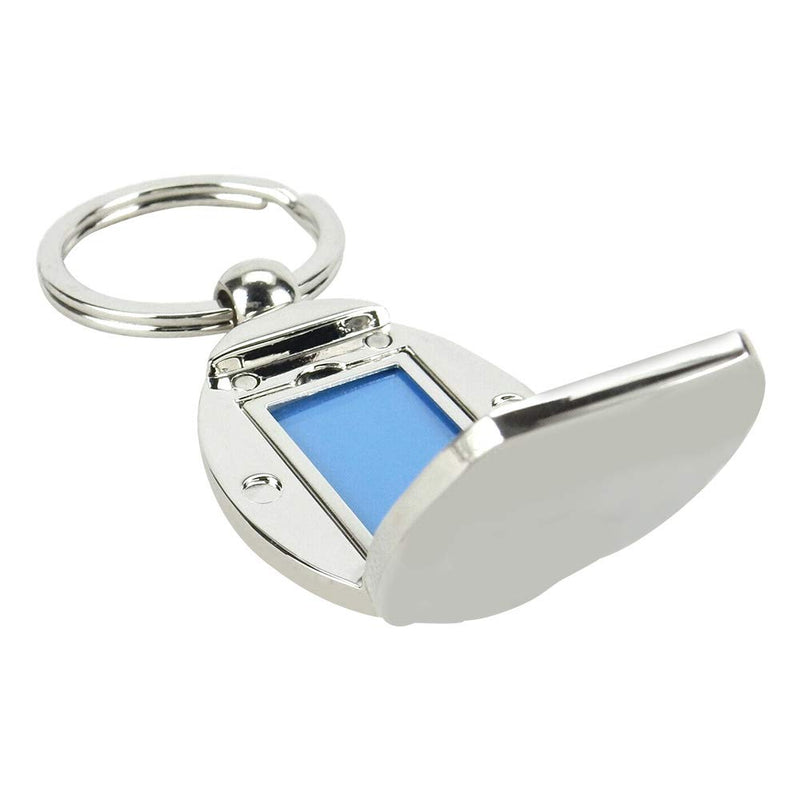 Chrome Metal Photo Keychain