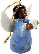 Porcelain African American Angel Christmas Tree Ornaments