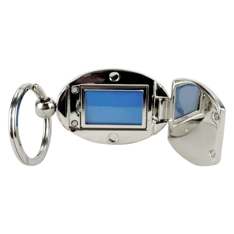 Chrome Metal Photo Keychain