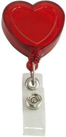 Heart Design Retractable ID Badge Holder with Badge Reel