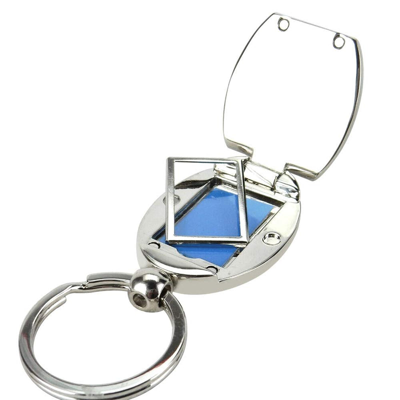 Chrome Metal Photo Keychain