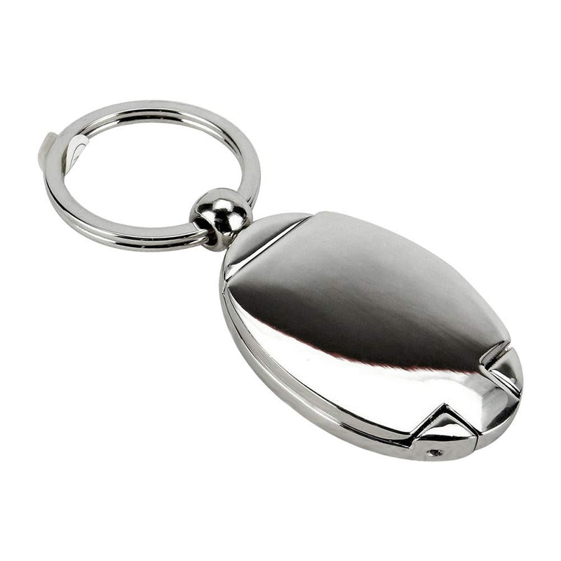 Chrome Metal Photo Keychain