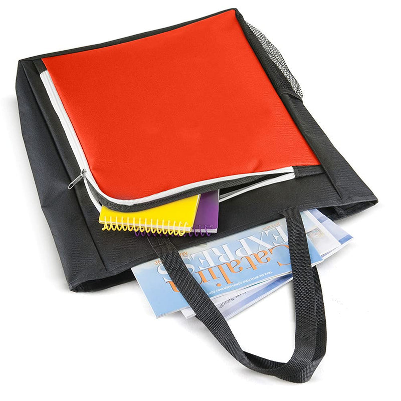 Tote Bag with Zippered Front Pocket