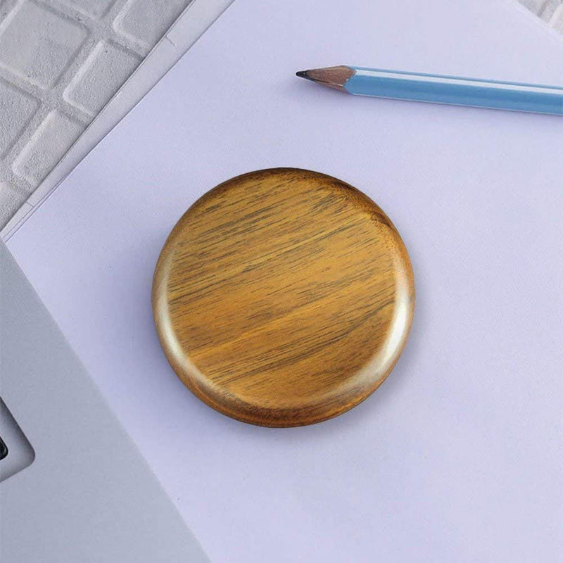 Wooden Round Shape Paper Weight, Gift Box