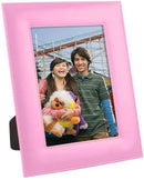 Pink Faux Leather Attractive Photo Frame